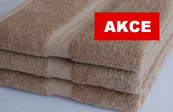 Froté ručník AKCE sv. hnědá 500g  rozměr 50 x 100cm